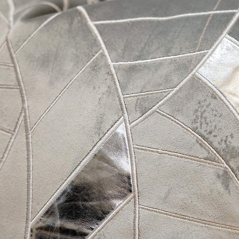 Avigers 20 x 20 Inches Grey Silver Striped Cushion Case Luxury European Throw Pillow Cover Decorative Pillow for Couch Living Room Bedroom Car - Image 4